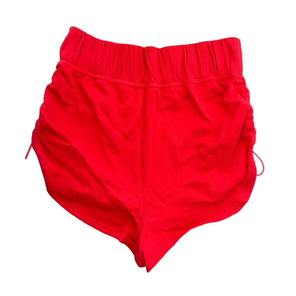 Free People Movement Ruched Terry Cloth High Rise Shorts Size small - Picture 2 of 6